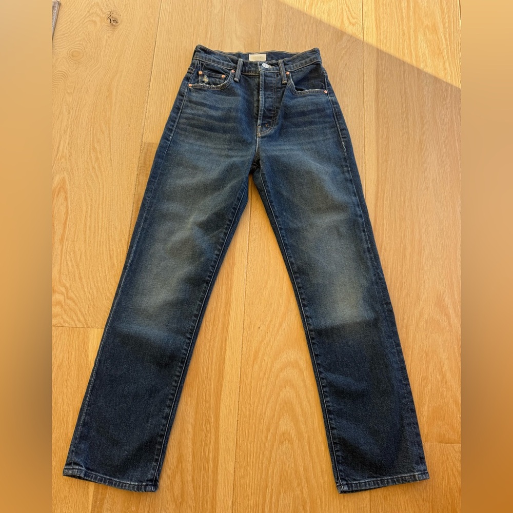 Mother The Huffy Flood Blue Denim Jeans